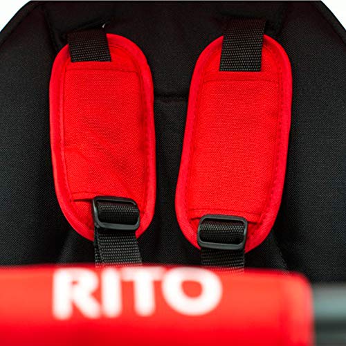 QPLAY Triciclo Evolutivo para Bebés con Ruedas de Aire Rito - Plegable - Rojo - De 10 a 36 Meses - Peso máximo soportable 25kg