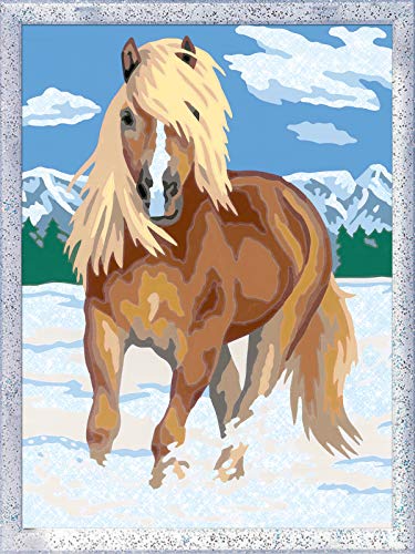 Ravensburger CreArt Caballo, Kit de Pintura, Pintar por Números, Juego Creativo para Niños y Niñas, Edad Recomendada 7+