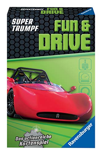 Ravensburger Juego de Cartas Infantiles 20699, Juego de Cartas Supertrumpf Fun and Drive, Quartett y Trump, para Fans de la tecnología a Partir de 7 años