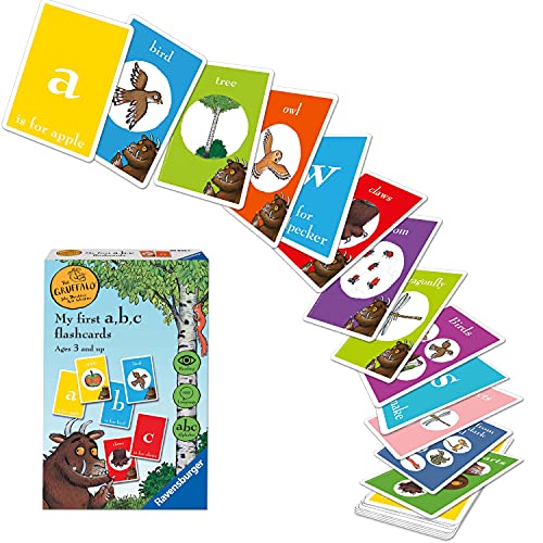 Ravensburger Juego de Cartas The Gruffalo My First Flash para niños a Partir de 4 años, Ideal para el Aprendizaje temprano, reconocimiento de Objetos, Alfabeto, Lectura y ortografía