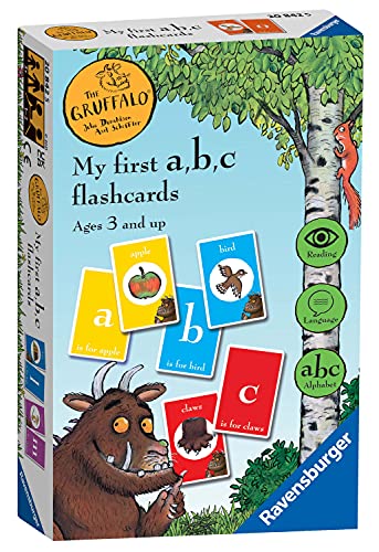 Ravensburger Juego de Cartas The Gruffalo My First Flash para niños a Partir de 4 años, Ideal para el Aprendizaje temprano, reconocimiento de Objetos, Alfabeto, Lectura y ortografía