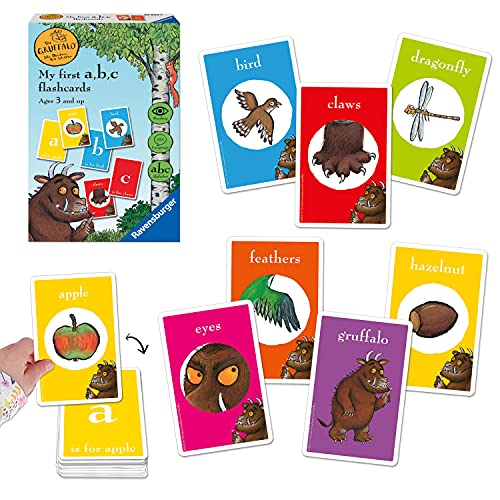 Ravensburger Juego de Cartas The Gruffalo My First Flash para niños a Partir de 4 años, Ideal para el Aprendizaje temprano, reconocimiento de Objetos, Alfabeto, Lectura y ortografía