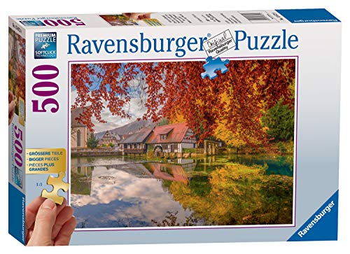 Ravensburger Puzzle 13672 - Molino en Blautopf, 500 Piezas, edición de Oro