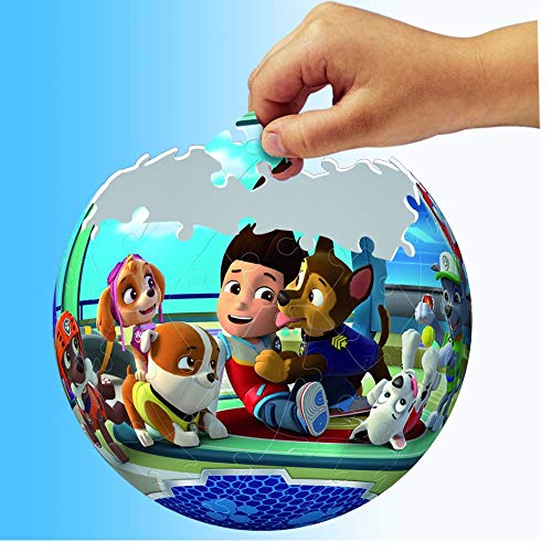 Ravesburger 3D Puzzle ball Paw Patrol, 72 Piezas, Edad Recomendada 6+, 12186 1