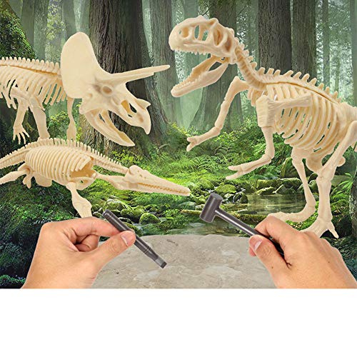 REDO Juguetes de excavación arqueológica de dinosaurios, kit de excavación fósil de esqueleto de dinosaurio, juguetes educativos para niños, el mejor regalo para niños y niñas (tiranosaurio)