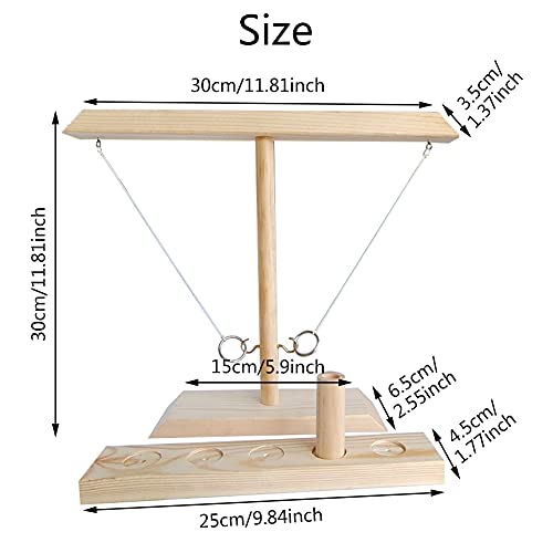 Ring Toss Game, Ring Toss Drinking Game, Juego de Escalera de Gancho y Tiro,Ring Toss Head to Head Juegos de Patio para niños Adultos,Juego de Botellas con Anillo de Mesa Juego de Diversión Familiar