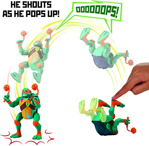Rise of the Teenage Mutant Ninja Turtles Michaelangelo Pop-Up Ninja Attack Deluxe Figura