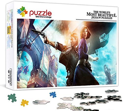 Rompecabezas De 1000 Piezas Rompecabezas De Madera Videojuego Bioshock Infinite Póster Jigsaw Puzzle De 1000 Piezas Actividad Familiar Rompecabezas Juegos Educativos