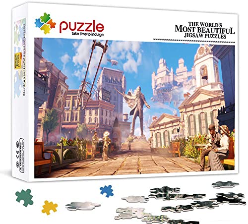 Rompecabezas para Adultos 1000 Piezas Rompecabezas para Niños Videojuego Bioshock Infinite Póster Jigsaw Puzzle Dificiles Divertidos Juguetes Creativos De Bricolaje para Niñas Y Niños.