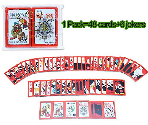 ROYAL Hwatu Juego de cartas de flores coreanas, Go-Stop Godori Luxury Hwatu (Min HWA Tu Hwato HWA para el juego de la casa real