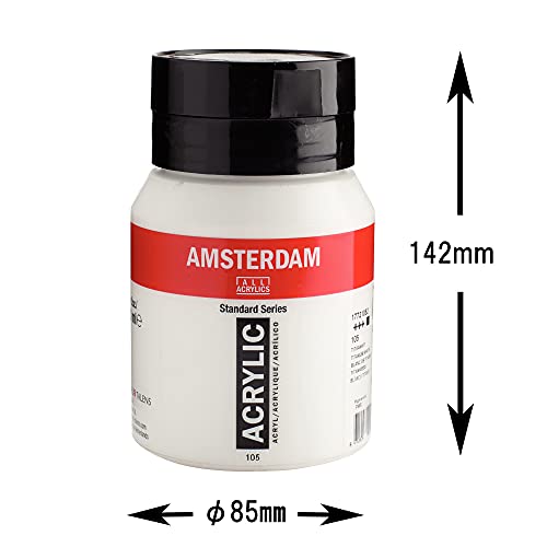 Royal Talens Amsterdam - Botella de 500ml de color acrílico TITANIUM 500ml Blanco de titanio