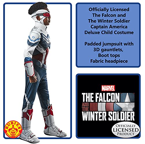 Rubies Disfraz Capitan America Faw Deluxe, The Falcon and Winter Soldier, para niño (702512-S)