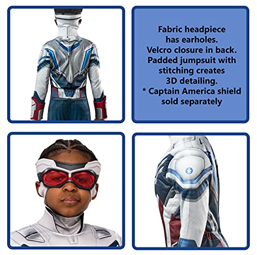 Rubies Disfraz Capitan America Faw Deluxe, The Falcon and Winter Soldier, para niño (702512-S)