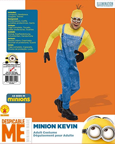 Rubies Disfraz oficial de Minion Kevin para adulto, estándar