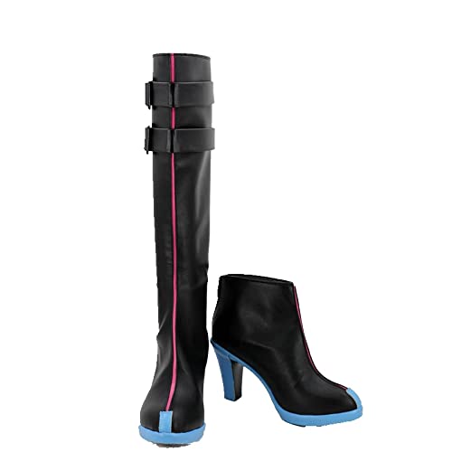 RUIRUICOS Macross Frontier F Sheryl Nome Black Cosplay Shoes Long Boots High Heel Custom Made 36 MULTI