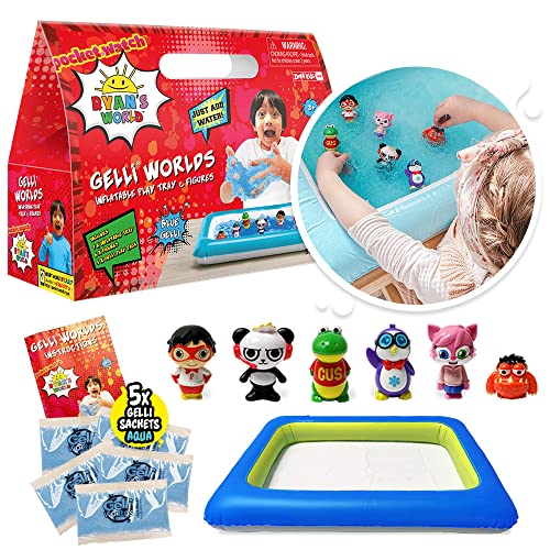 Ryan's World Gelli Worlds, Incluye Figuras de Juguete Ryan's World, Paquete de 5 usos, Juego sensorial e imaginativo para niños