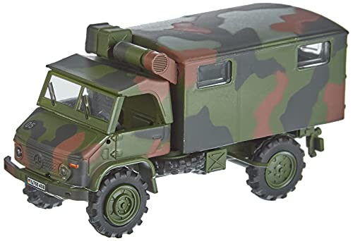 Schuco Unimog S404-Maqueta de Coche (Escala 1:87), diseño de Camuflaje (452652800)