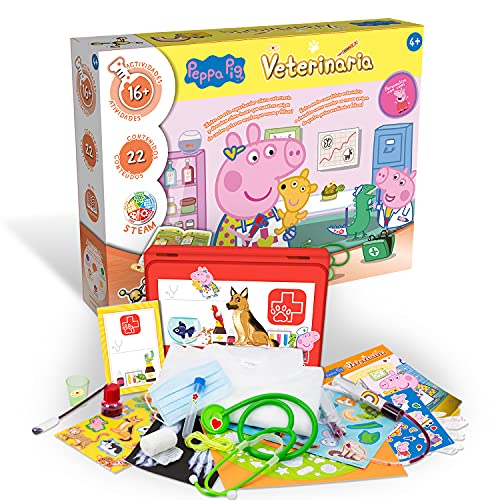 Science4you-Peppa Juego Pig Veterinaria ¡Ayuda A Peppa A Mantener SANOS A LOS Animales con 16 Actividades, Multicolor (80002989)