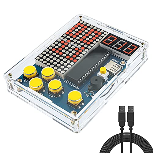 Seamuing Consola de Juegos de Bricolaje Kit de Práctica de Soldadura de Mano Juegos Clásicos con Luz y Estuche para Stem School Education Friends Build Your Own Games Console