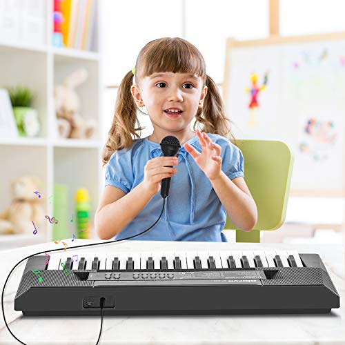 Shayson Piano de niños de órgano electrónico Multifuncional (Negro)