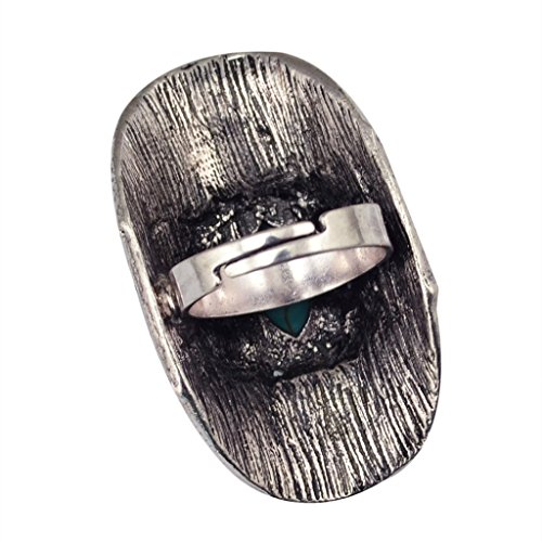 SM SunniMix Anillo de Dedo Antiguo Anillo de Piedras Preciosas de Fiesta Anillo de Boda Boho Joyería para Mujeres Hombres