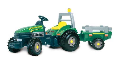 Smoby 33406 - Mega Tractor Stronger con Remolque