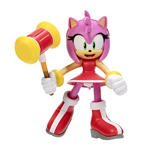 Sonic The Hedgehog Figura de acción moderna Amy con martillo de juguete coleccionable