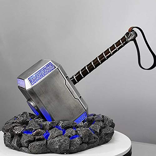 sookin Thor Martillo Modelo TamañO Real Martillo de Thor Resina con Base de Soporte MjöLnir Halloween Cosplay Costume Prop di Film 1: 1 Martillo Thor Ragnarok SuperhéRoe Juguete