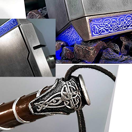 sookin Thor Martillo Modelo TamañO Real Martillo de Thor Resina con Base de Soporte MjöLnir Halloween Cosplay Costume Prop di Film 1: 1 Martillo Thor Ragnarok SuperhéRoe Juguete