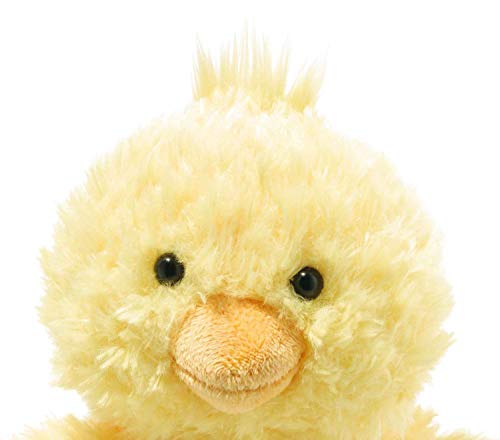 Steiff- Soft Cuddly Friend Original Pipsy-Pollito Aprox. 22 cm. Peluche de la Marca botón en la Oreja. para bebés Desde el Nacimiento, Color Amarillo (073687)