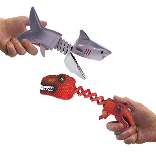 STOBOK Hungry Dinosaur Shark Grabber Set T- Rex Garra Juego Juguetes Divertidos Manipulador de Animales Clip Juguete Dinosaurio Broma Props para Niños Fiesta en Casa Plaything