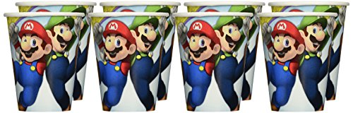 Super Mario 8 unidades vasos de cartón – Por 266 ml – Mario Cups