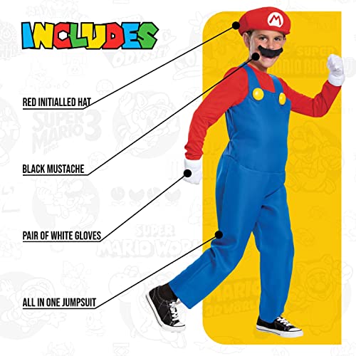 Super Mario Bros DISK10772G Disfraz de Nintendo de lujo, para niños, grande
