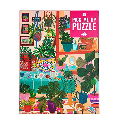 Talking Tables- Puzzle de 1000 Piezas Interior, con póster de Plantas a Juego y Hoja de Trivia | Diseño ilustrado Colorido, cumpleaños, Regalos para Mujeres, Arte de la Pared, Color (PUZZ-PMU-Plants)