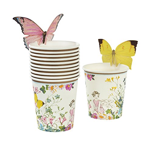 Talking Tables TSFAIRY-BFLYCUP Truly Fairy Paper Cups with Butterfly Detail, Multicolor