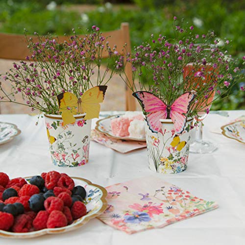 Talking Tables TSFAIRY-BFLYCUP Truly Fairy Paper Cups with Butterfly Detail, Multicolor