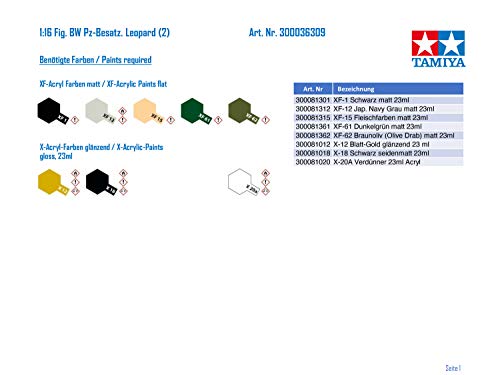 Tamiya 36309 - Tripulante de carro de combate Bundeswehr - escala 1/16