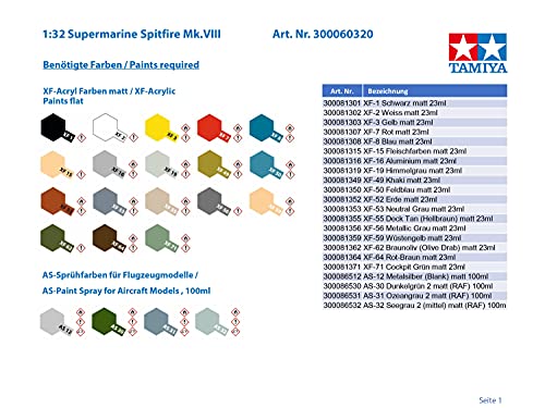 Tamiya - Juguete de aeromodelismo Escala 1:32 (60320)