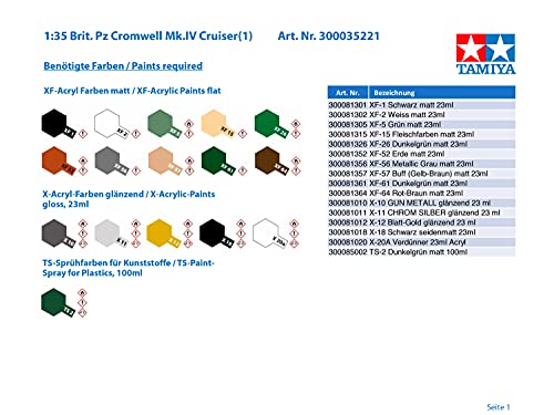 Tamiya - Maqueta de Tanque Escala 1:35 (35221) [Importado]