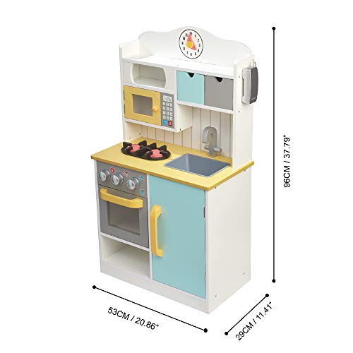 Teamson Kids Cocina De Juguete De Madera & 5 Accesorios | Cocina Infantil TD-11708AR