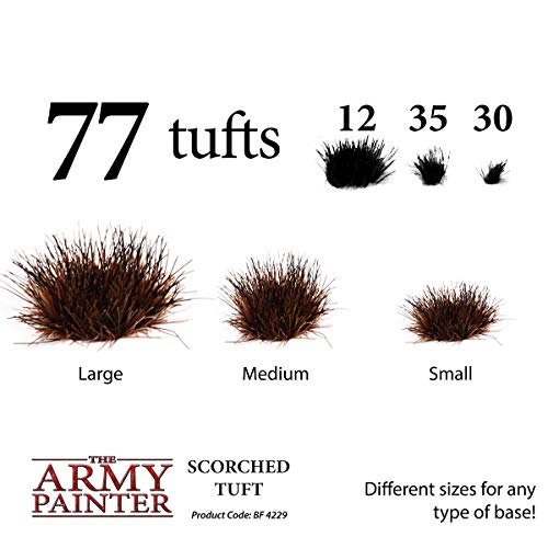 The Army Painter | Scorched Tuft | Battlefields, XP - Terrain Model Kit for Miniature Bases and Dioramas - 77 Pcs, 3 Sizes