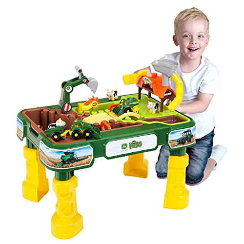 Theo Klein- Granja John Deere - Mesa de Juego de Arena y Agua, Multicolor, 66 x 23 x 48 cm (3948)