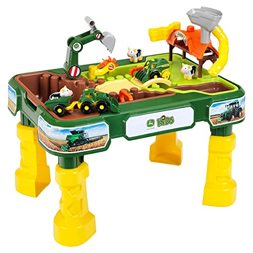 Theo Klein- Granja John Deere - Mesa de Juego de Arena y Agua, Multicolor, 66 x 23 x 48 cm (3948)