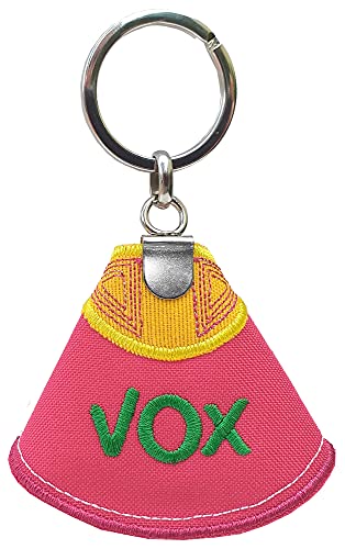 Tiendas LGP - Llavero Capote VOX. con las Letras VOX Bordadas en verde, Medidas: 10x7 cm.