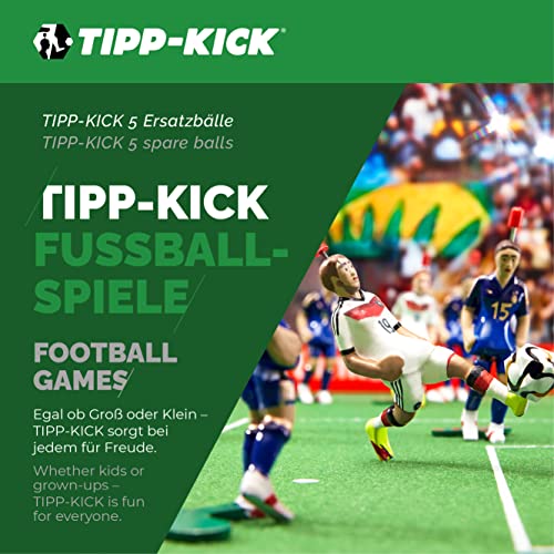 TIPP-KICK Pelotas de Repuesto, 5 Piezas I Accesorios Originales Aptos para Todos Nuestros Juegos I Repuestos TIPP-KICK I Negro/Blanco y Rojo/Amarillo