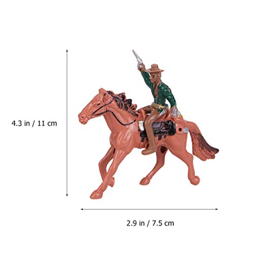 Tomaibaby 1 juego de figuras de indios y cowboy de plástico con tienda de caballo, Totem, Wild West Cowboy, miniatura, ideal para niños, como proyecto escolar.