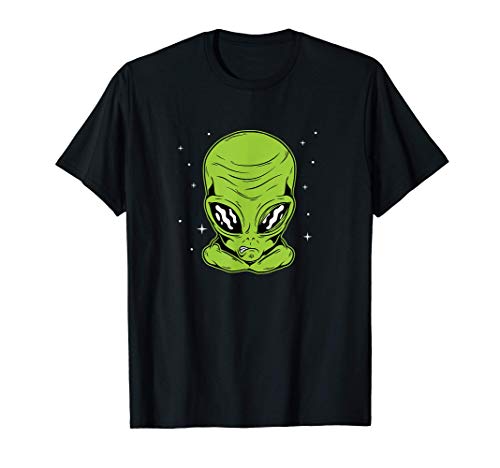 Traje de cabeza de extraterrestre a juego con el traje de Camiseta