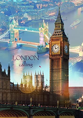 Trefl, Puzzle, Londres al Amanecer, de 1000 Piezas, Inglaterra, Capital, Ciudad, Mañana, Big Ben, Puente de la Torre, Rompecabezas DIY, Pasatiempo Creativo, Regalo