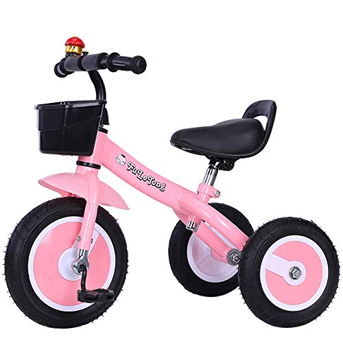 Triciclos Bebes,Coche Triciclo Niño Bicicleta Bebe Evolutivo Niños de 2-5 Años,Trike Bicicleta Asiento de PU y Ruedas de Gomas y Conducción Silenciosa Máx 30 kg, Pink