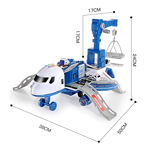Trucks Coche Avión Juguetes Juego de Extinción de Incendios Transporte Vehículo de Carga, Juguetes de Coches Juegos de Construcción Camión Transportador Aviones De Juguete Regalo para Niños